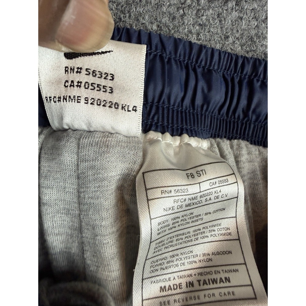 Vintage NIKE Windbreaker Pants 90s Youth Large 14-16 Navy Blue Ankle Zip Lined - Picture 5 of 10